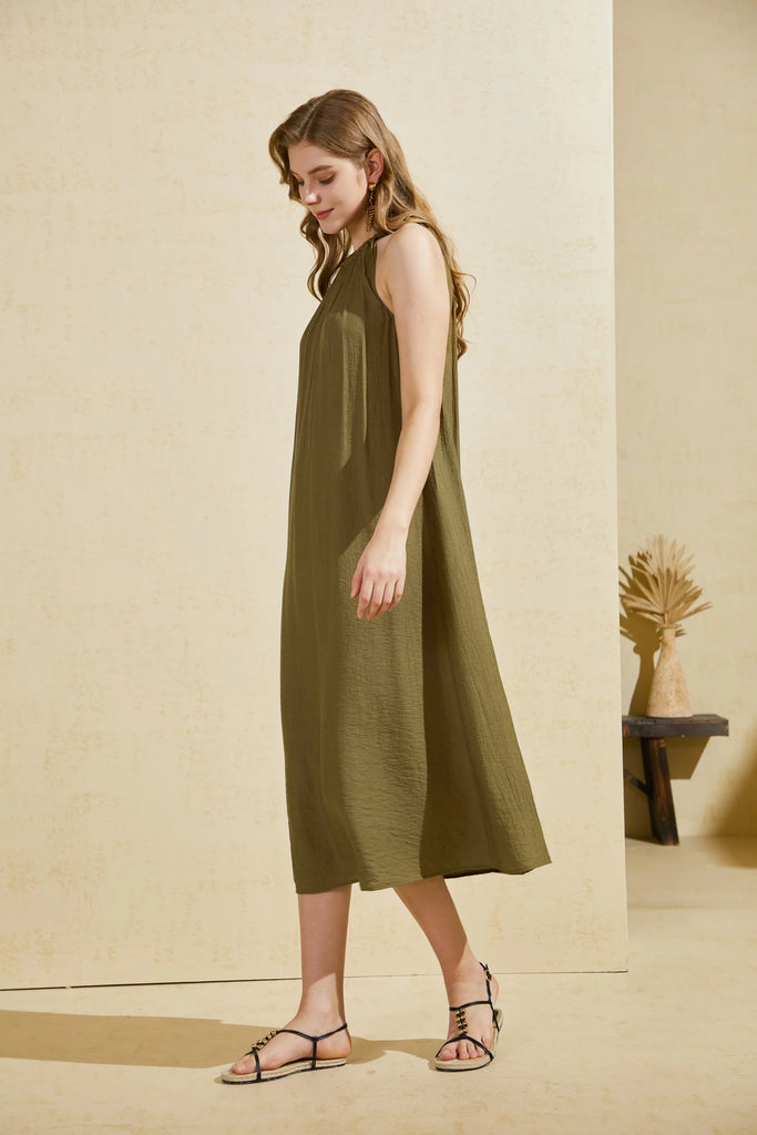 Mason Long Dress | Khaki Midi Dress 8,10,12,14 G.D.S.