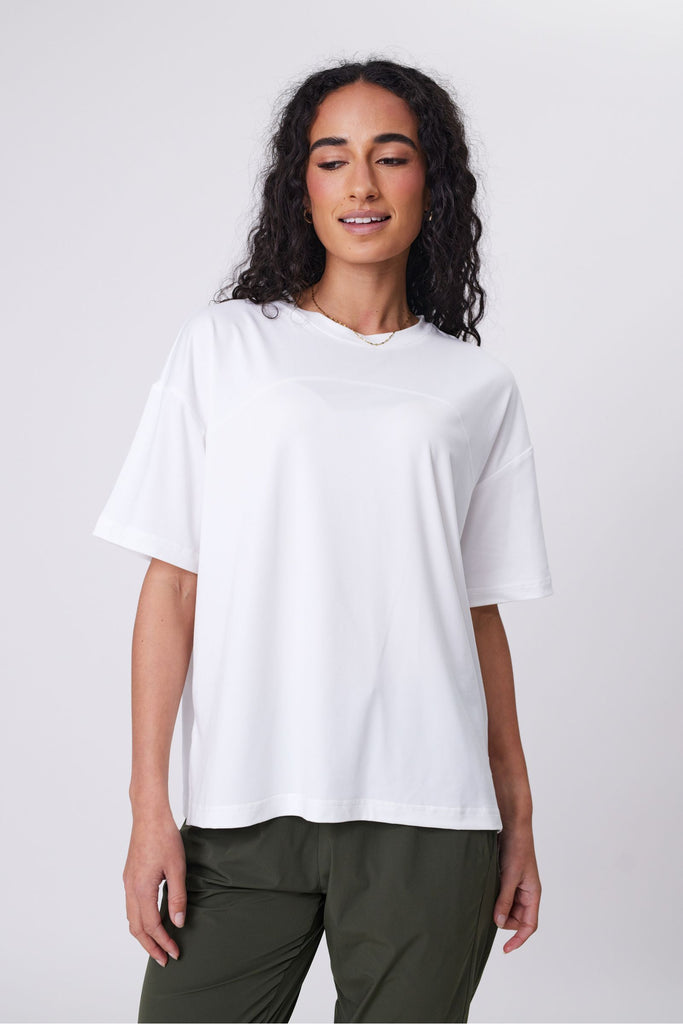 Marlow Half time tee in Ivory short sleeve