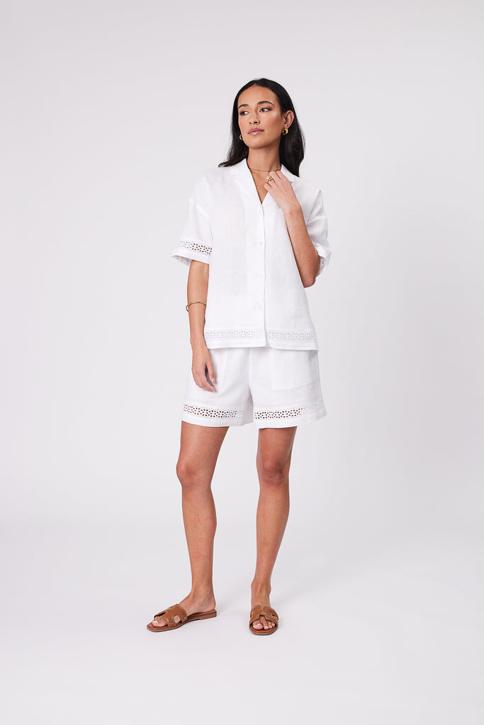 Marlow Heatwave Short White worn with the matching Heatwave Shirt