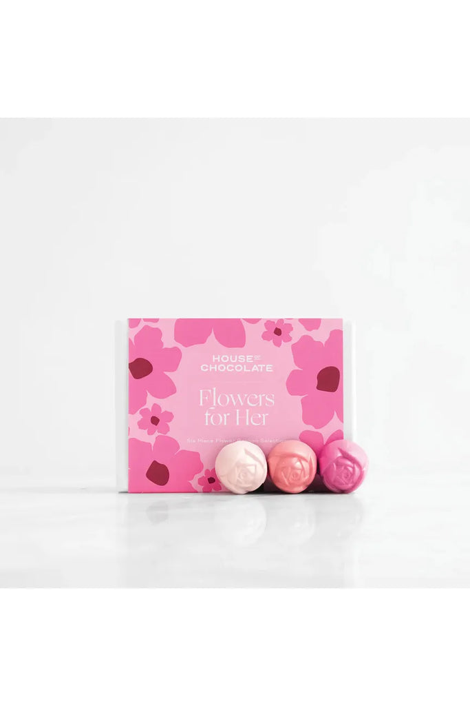 Six Piece 'Flowers For Her' Bonbon Collection Candy + Chocolate House of Chocolate