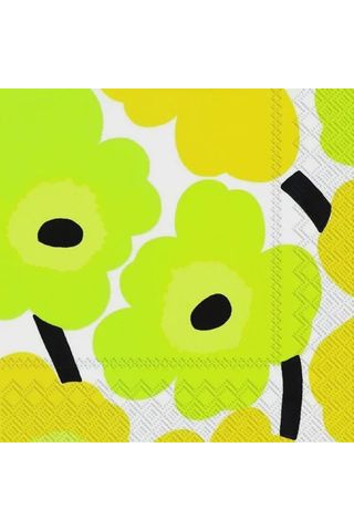 IHR-Cocktail-Napkin-Marimekko-Unikko-Yellow