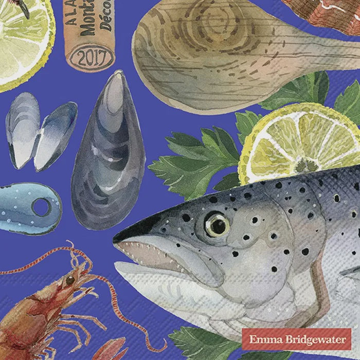 Luncheon Paper Napkin | Emma Bridgewater | Fish Supper Paper Napkins IHR