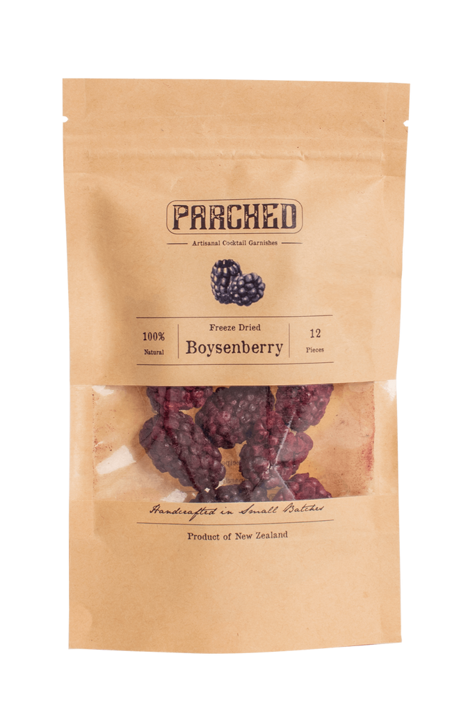 Parched Artisanal Cocktail Garnishes Freeze Dried Boysenberry Pouch 