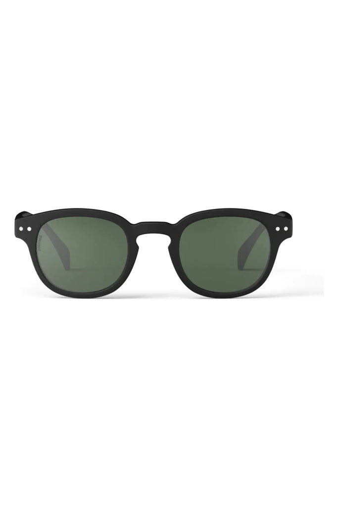 Izipizi Polarised Sunglasses Frame Shape C Black Front View