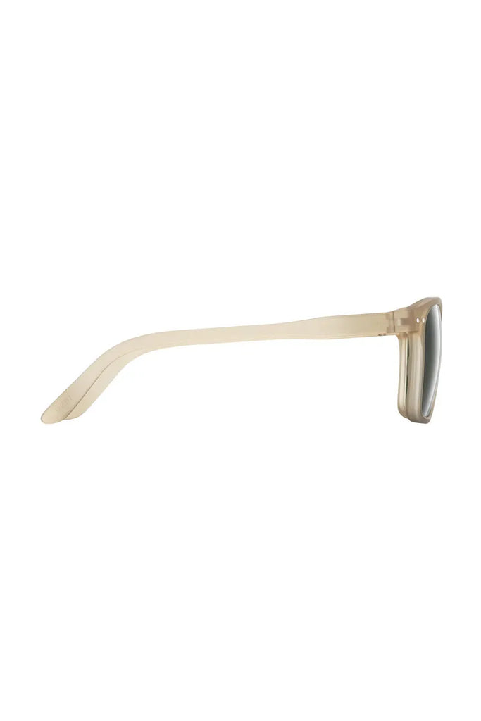 Izpizi Sand Beige eyeglass frame on a white background