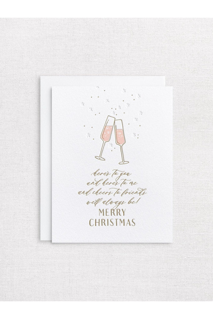 Greeting Card | Cheers To Friends Christmas Greeting Cards Inker Tinker