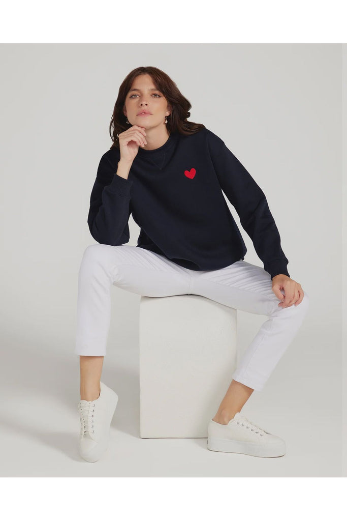 Crew Neck Sweatshirt | Navy Sweaters S/M,M/L Jac Cadeaux
