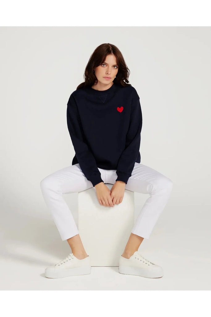 Crew Neck Sweatshirt | Navy Sweaters S/M,M/L Jac Cadeaux