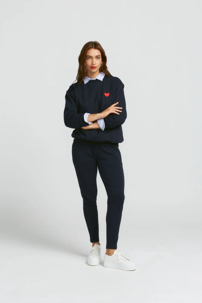 Crew Neck Sweatshirt | Navy Sweaters S/M,M/L Jac Cadeaux