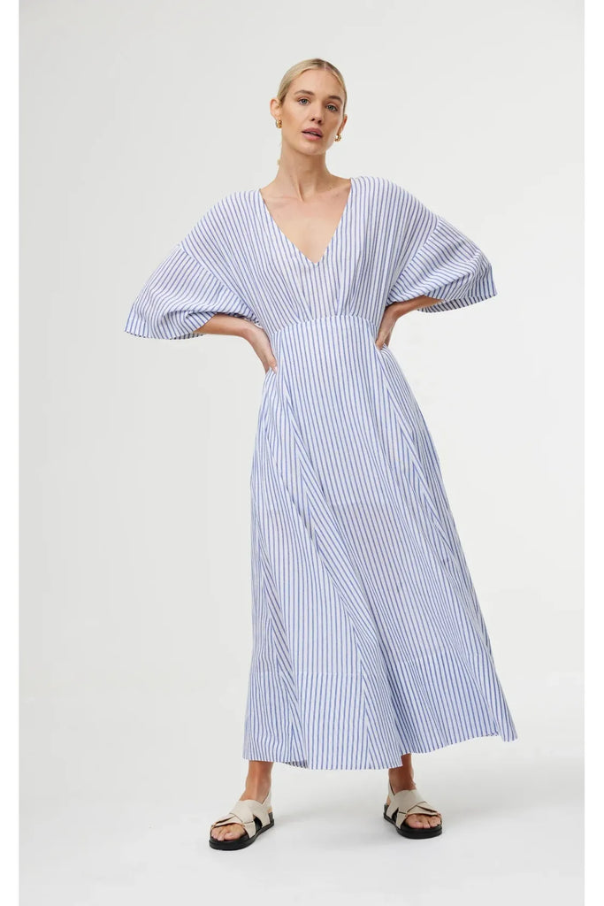 Kinney Ellis Dress Sea Stripe blue and white