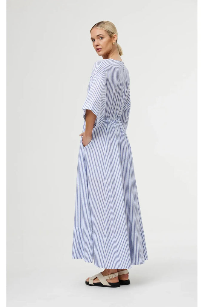 Kinney Ellis Dress Sea Stripe blue and white