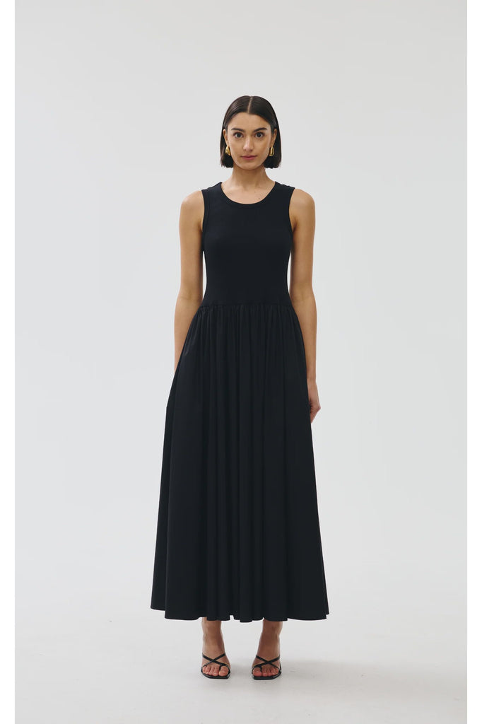 Hallie Dress | Black Midi Dress XS,S,M Kinney