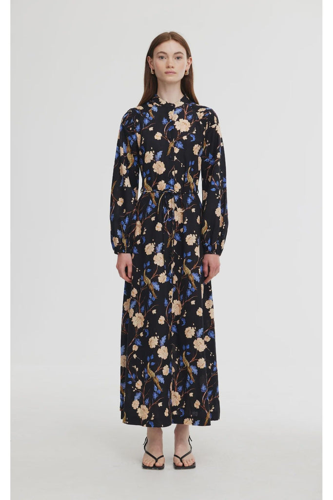 Kinney Posey Dress Night Garden Print