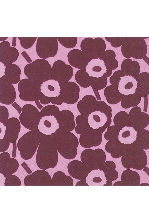 Luncheon Paper Napkin | Marimekko Mini Unikko Pink Paper Napkins IHR