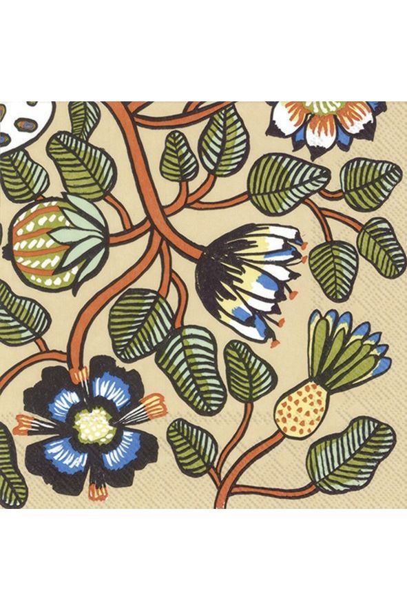 Luncheon Paper Napkin | Marimekko Tiara Cream Paper Napkins IHR