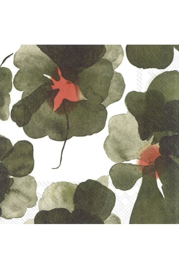 Luncheon Paper Napkin | Marimekko Valssi Olive Paper Napkins IHR