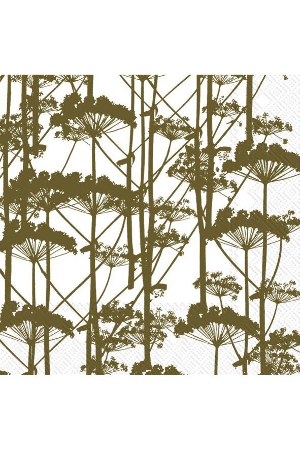 Luncheon Paper Napkin | Marimekko Putkinotko Olive Paper Napkins IHR