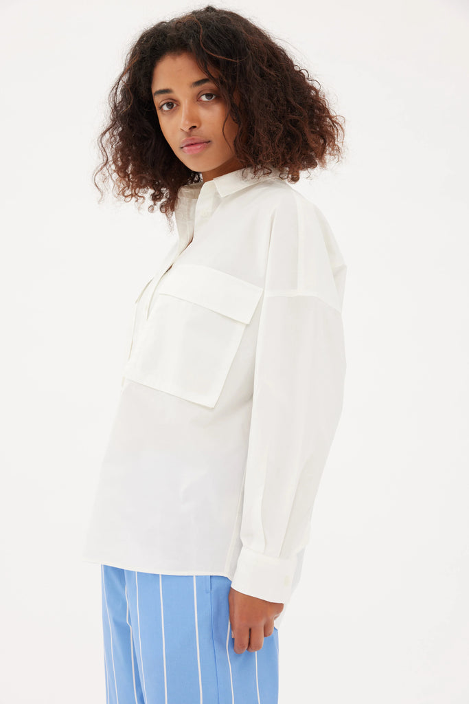 LMND Chiara Utility Shirt White