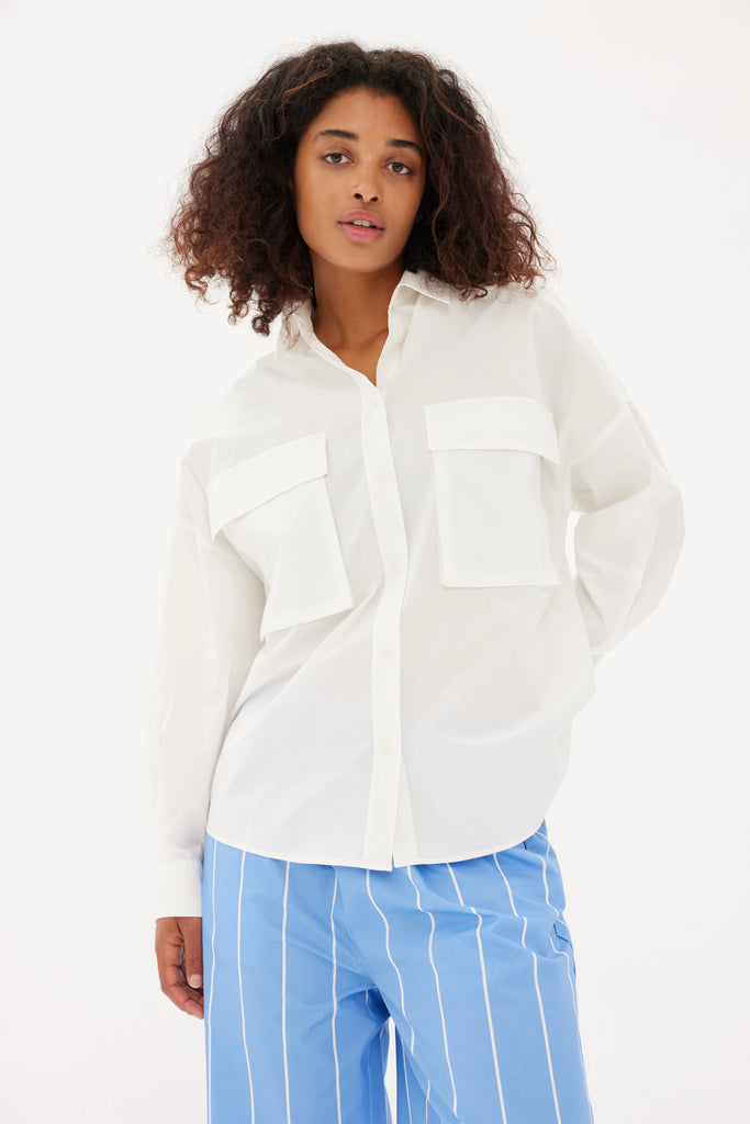 LMND Chiara Utility Shirt White