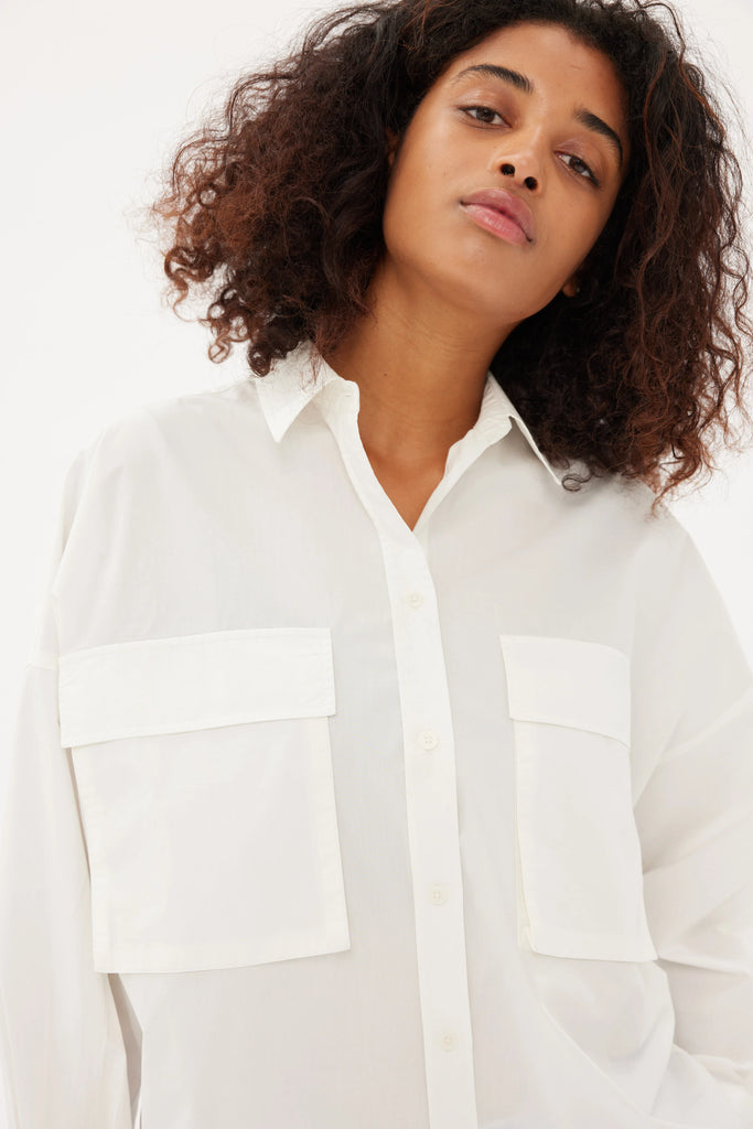 LMND Chiara Utility Shirt White