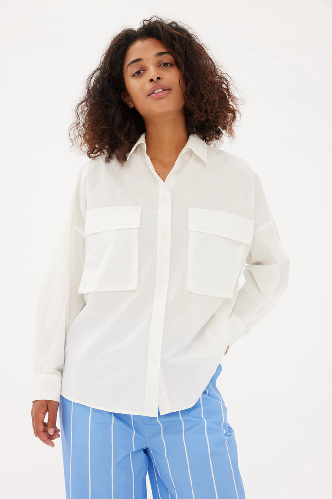 LMND Chiara Utility Shirt White