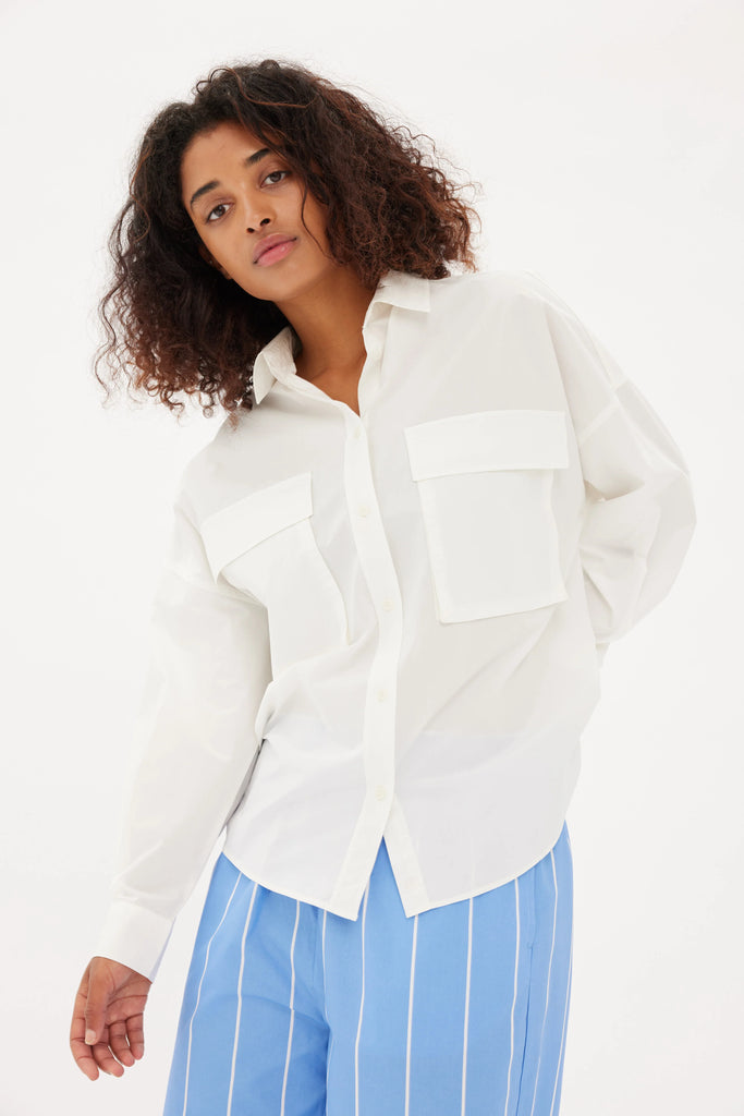 LMND Chiara Utility Shirt White