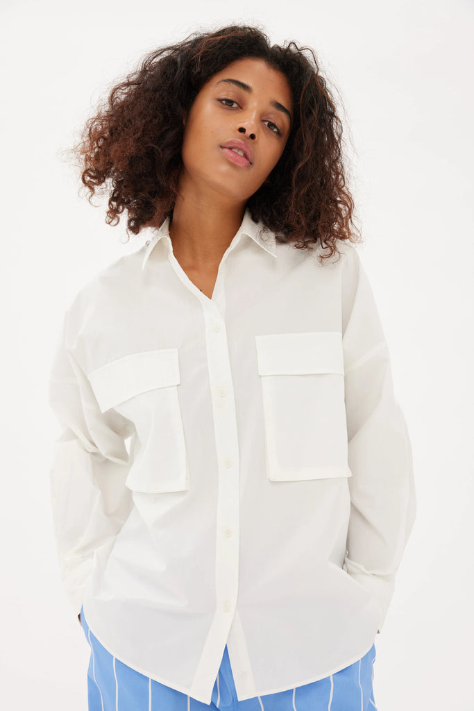 LMND Chiara Utility Shirt White