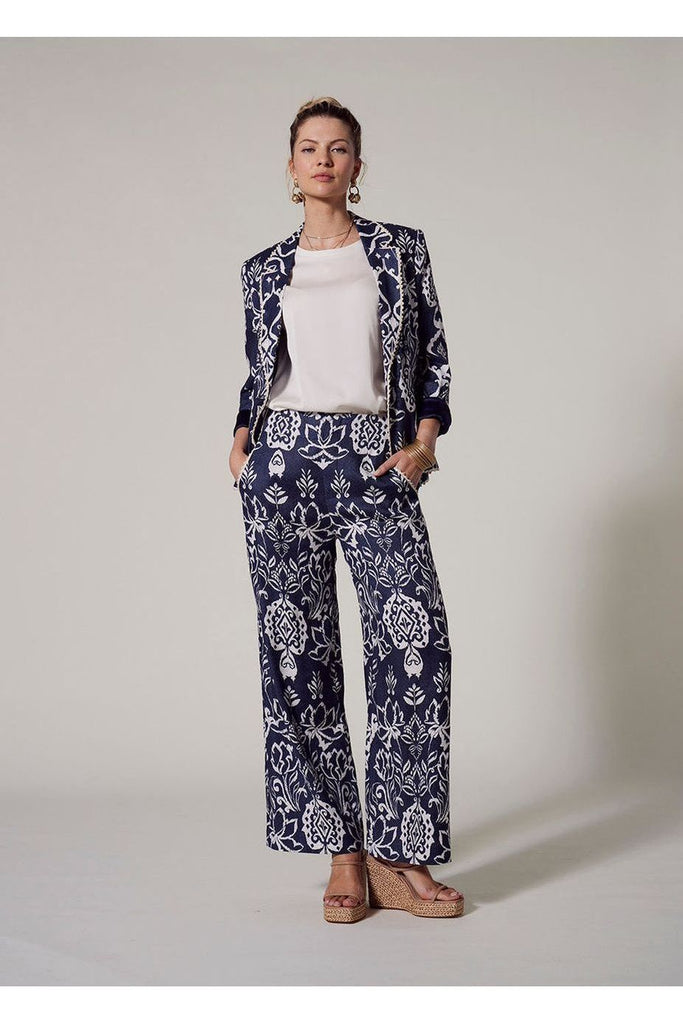 Loobies Story Lucca Pant Indigo Multi print