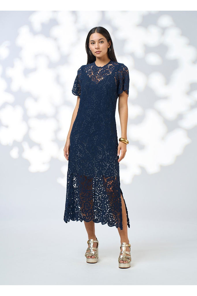 Harlo Midi Dress | Indigo Midi Dress 8,10,12,14 Loobie's Story