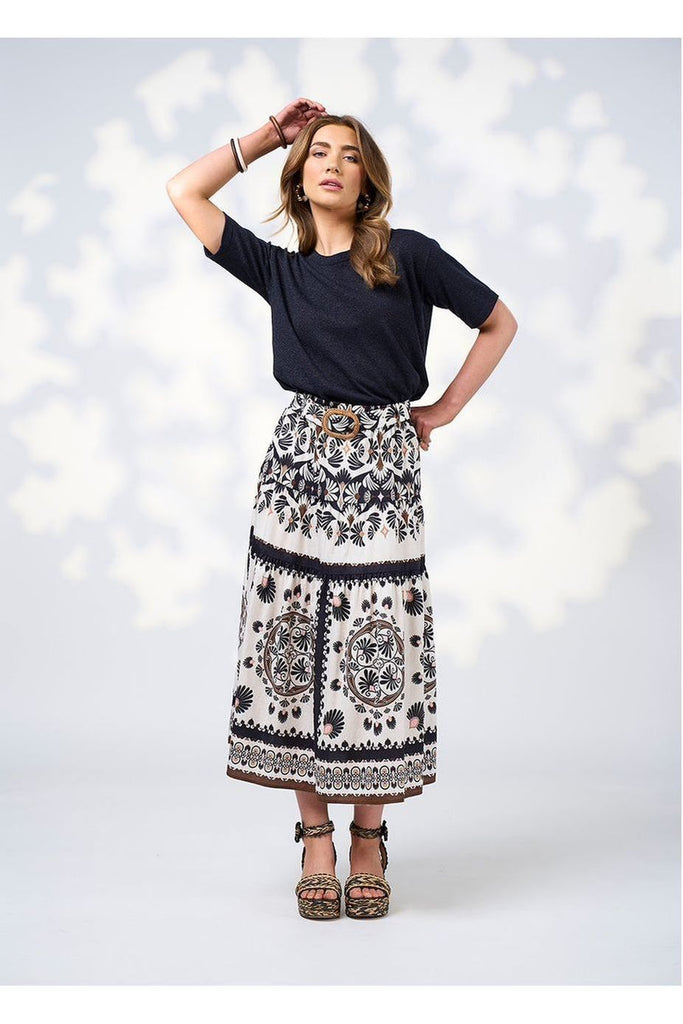 Zoe Skirt | Ecru Multi Skirts 8,10,12,14 Loobie's Story