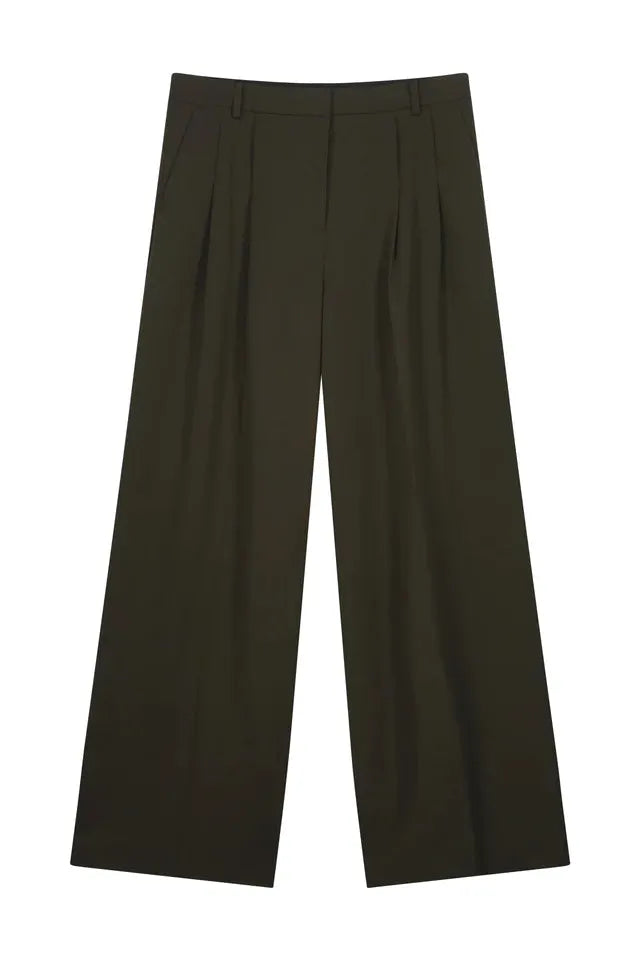 Laing Ava Wide Leg Pant Bark clear cut front view