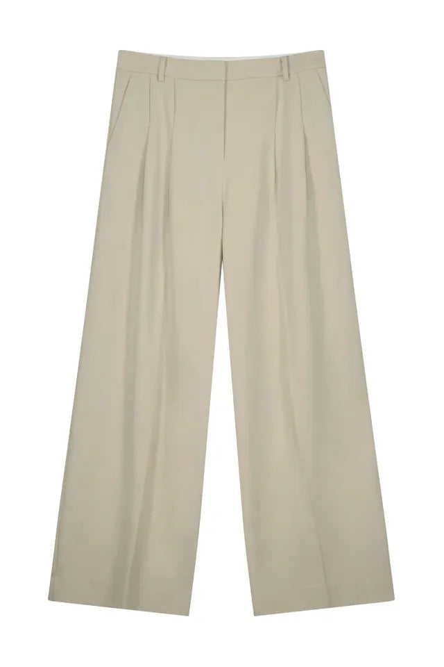 Laing Ava Wide Leg pants Fawn clear cut front view