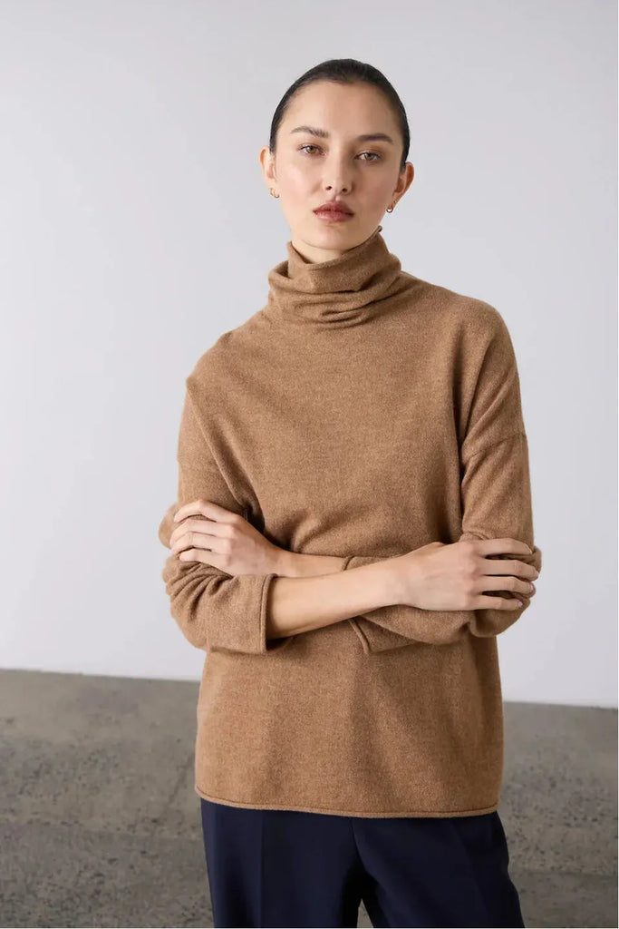 Laing Mara Funnel Neck Jumper Gingerbread
