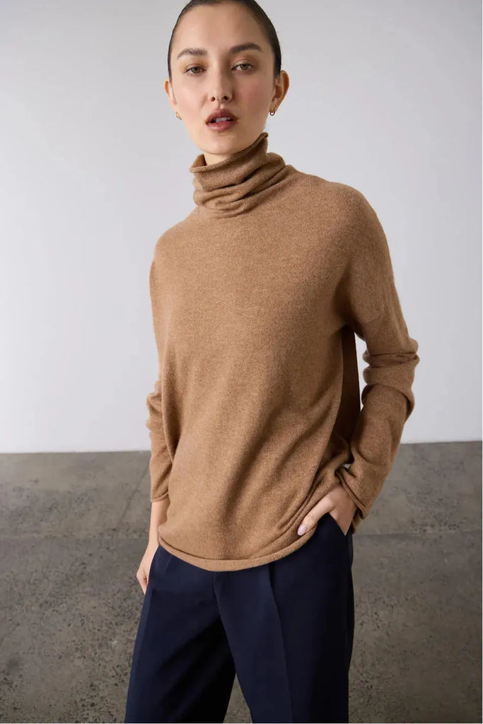 Laing Mara Funnel Neck Jumper Gingerbread