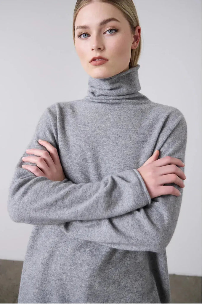 Laing Boxy Cashmere Jumper Grey Marle