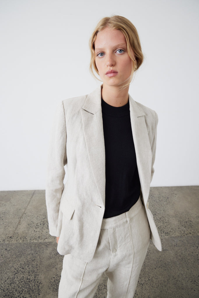 Linen Blazer | Natural Jackets XS,S,M,L Laing