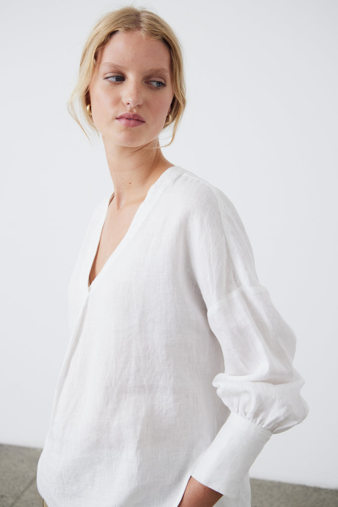 Laing Palma Scoop Blouse White