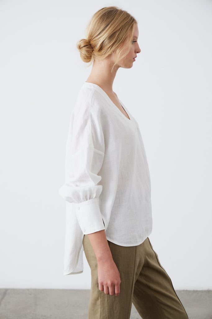 Laing Palma Scoop Blouse White