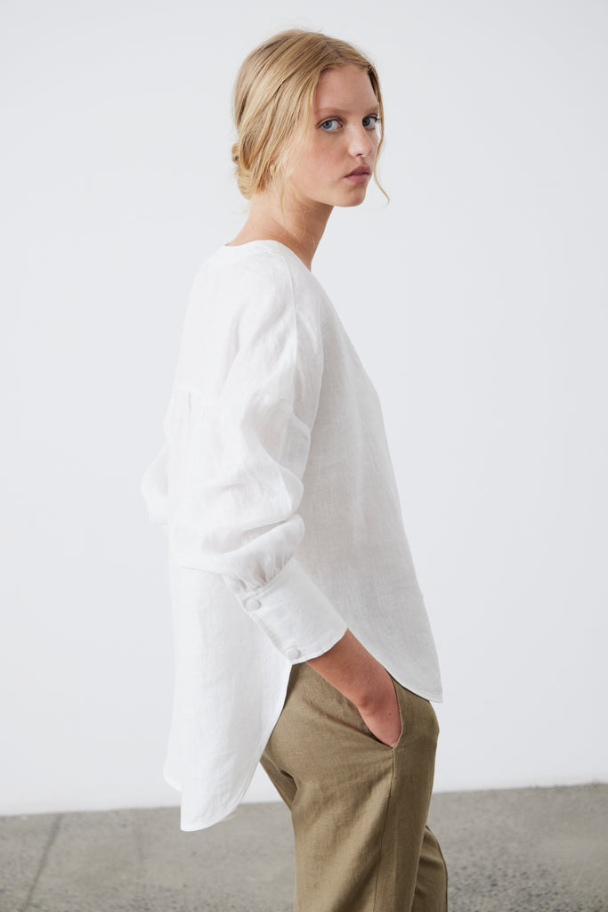 Laing Palma Scoop Blouse White