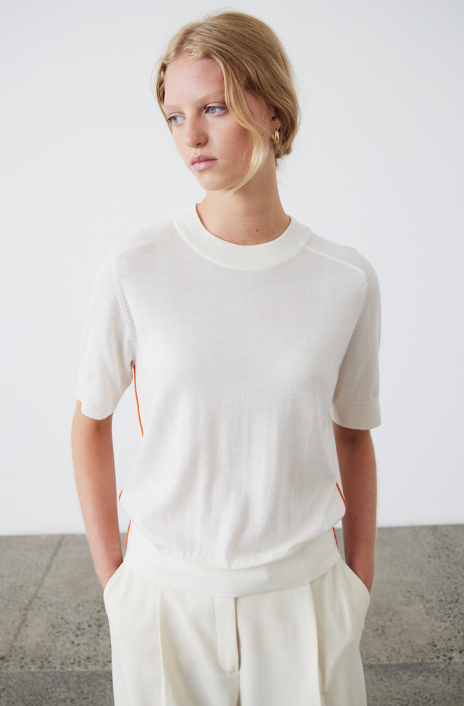 Laing Ultimate Knit T Shirt Cream