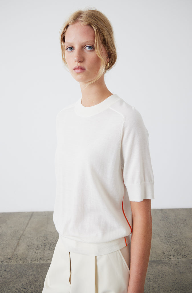 Laing Ultimate Knit T Shirt Cream