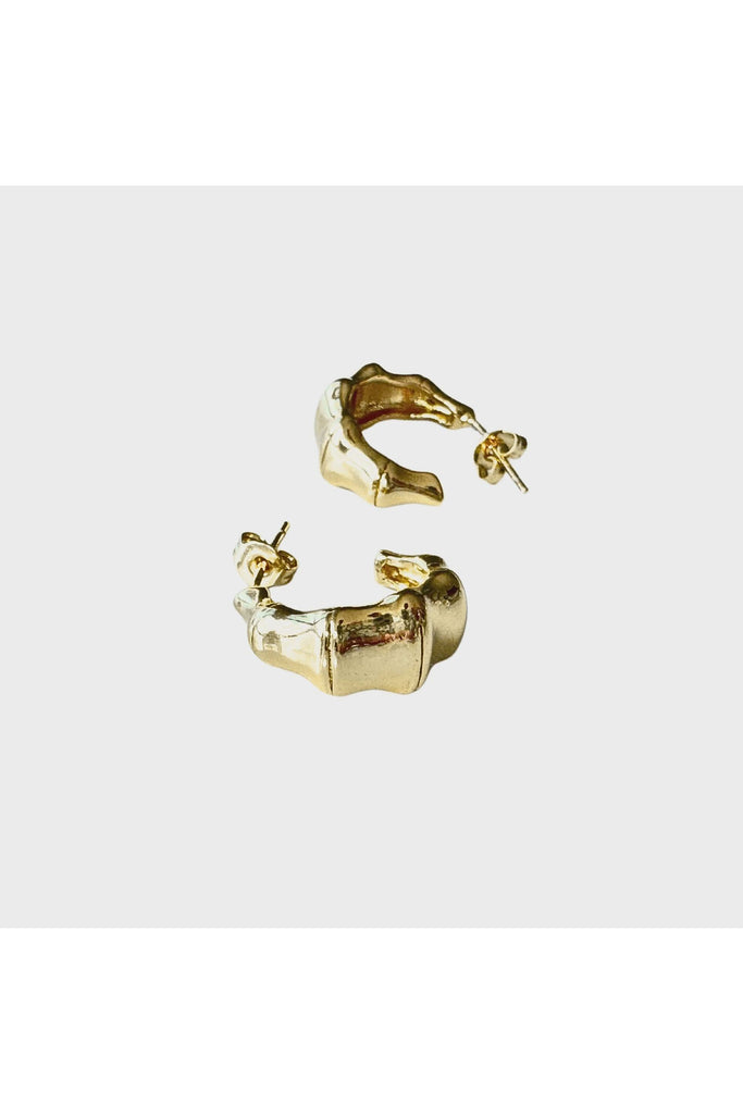 Lindi Kingi Bamboo Hoop Earrings Gold