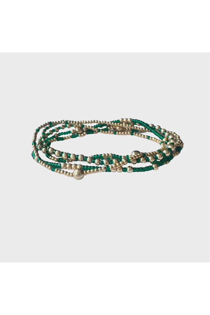 Beaded Bracelet Set | Emerald Costa Bracelets + Bangles Lindi Kingi