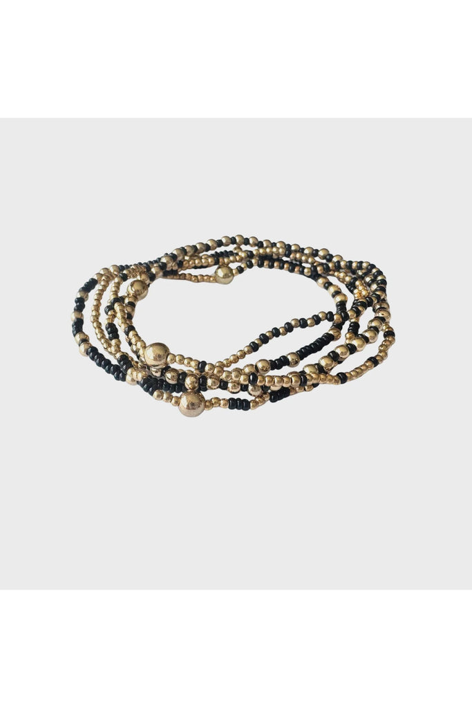 Beaded Bracelet Set | Noir Costa Bracelets + Bangles Lindi Kingi
