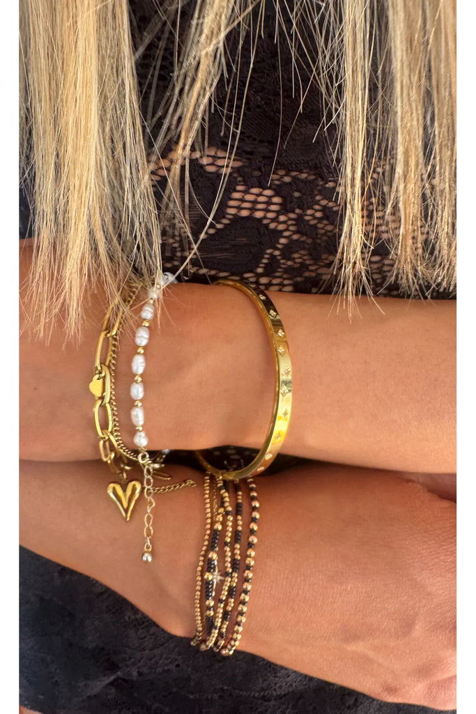 Beaded Bracelet Set | Noir Costa Bracelets + Bangles Lindi Kingi