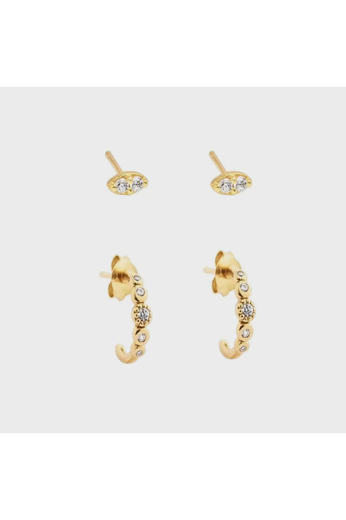 Blanc Earring Set | Gold Earrings Lindi Kingi