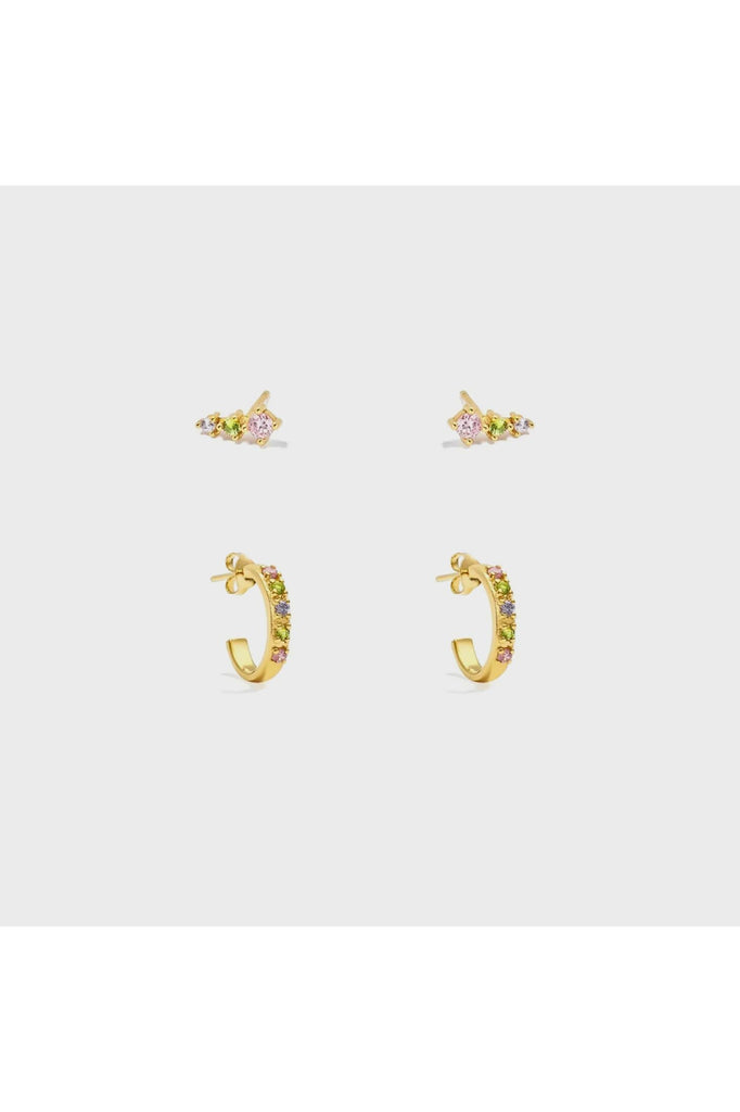 Earring Set | Pink + Peridot Earrings Lindi Kingi