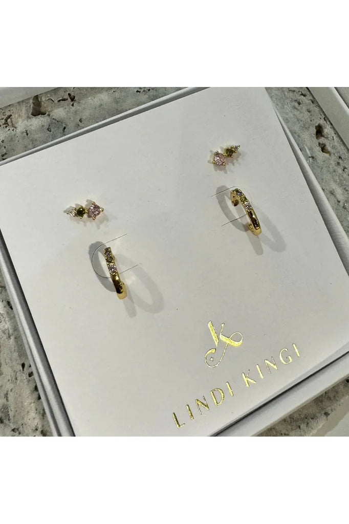 Earring Set | Pink + Peridot Earrings Lindi Kingi