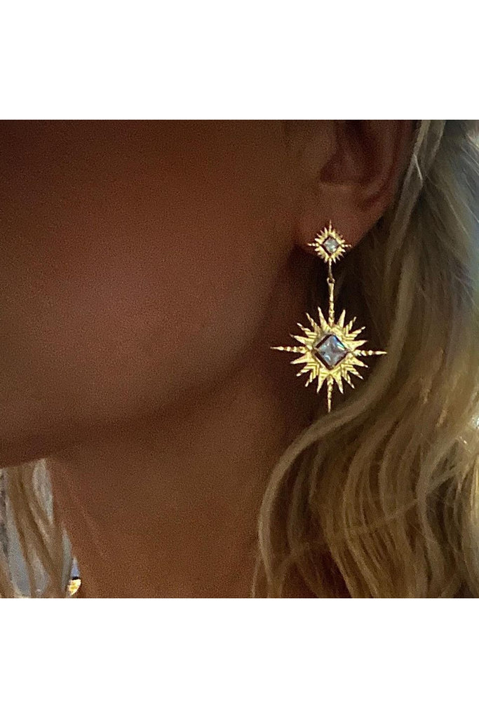 Lindi Kingi Solar Earrings Gold