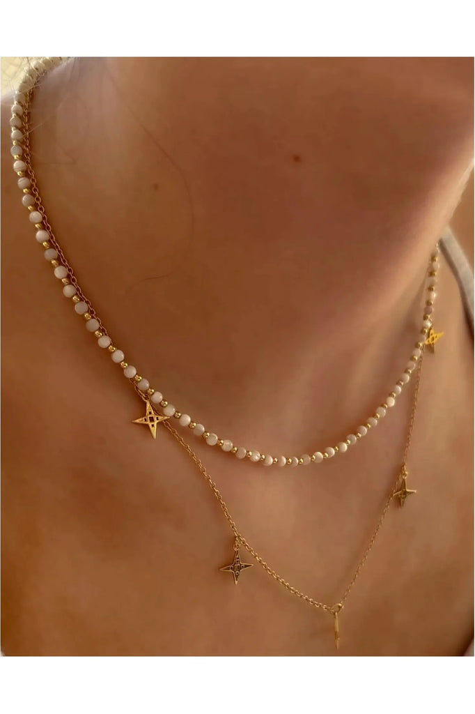 Moonstone Beaded Necklace | Gold Necklaces + Pendants Lindi Kingi